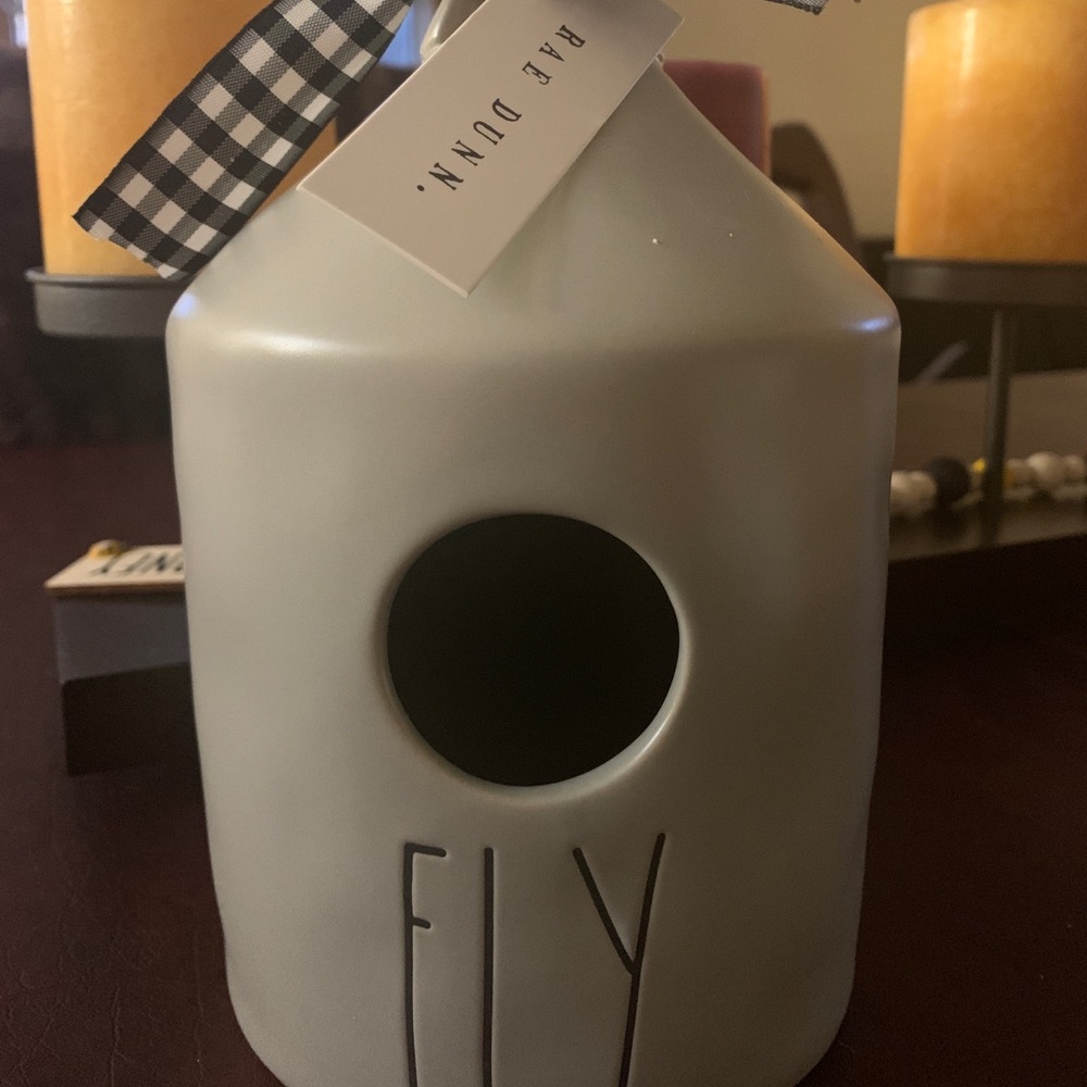 Rae Dunn FLY Cylinder Birdhouse